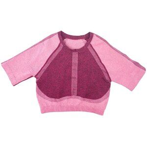 Fabletics Women's Heathered Pink "Helena" Seamless Crop Top